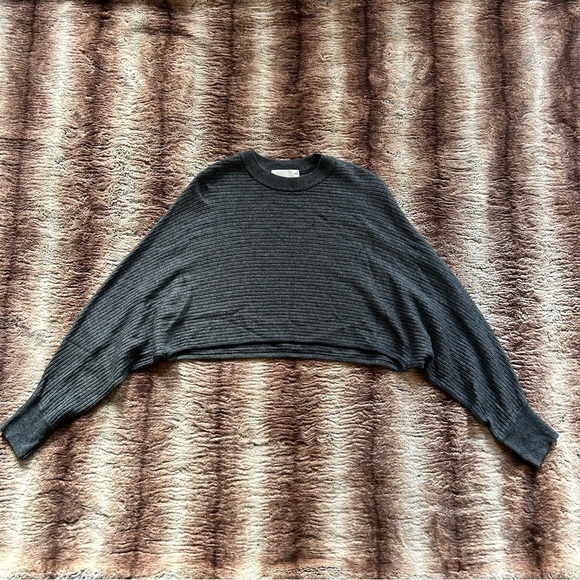 Aritzia Sweaters - Aritzia Wilfred Free Lolan Sweater Charcoal Grey Wool Blend
